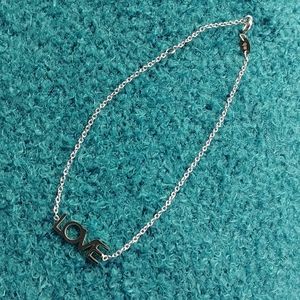 Maya Brenner silver tone Love bracelet